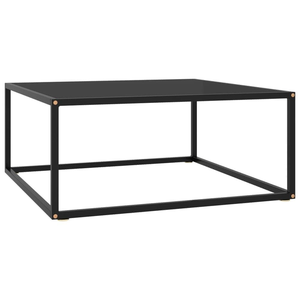 Petromila vidaXL Konferenčný stolík, čierny, čierne sklo 80x80x35 cm